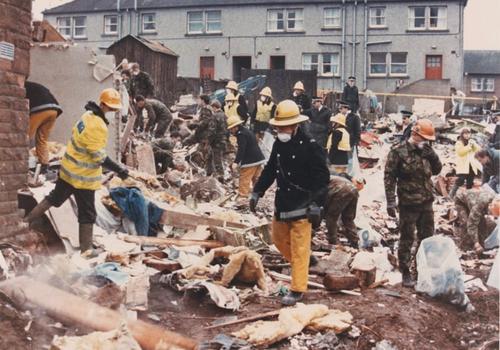 Pan Am disaster near Lockerbie, 1988. Click to enlarge.